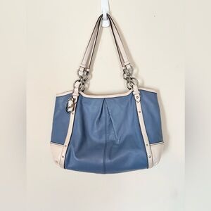 Coach vintage Blue and Cream Women's Handbag